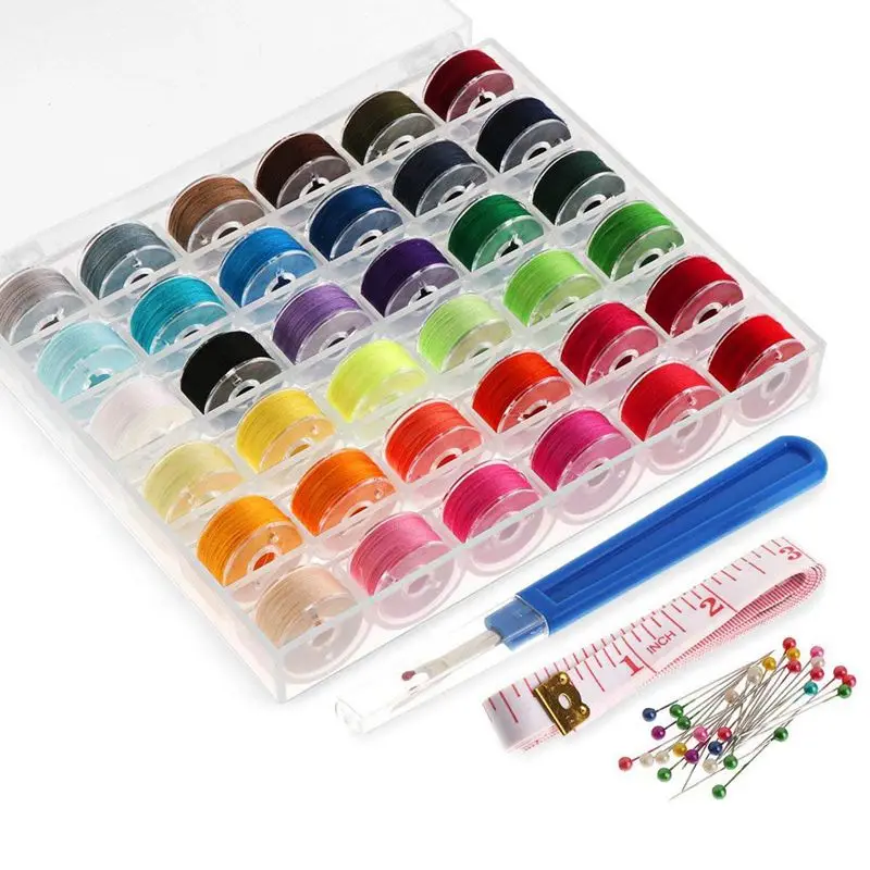 

36Pcs Bobbins and Sewing Thread with Case for Singer Brother Janome Babylock Janome Kenmore Machine
