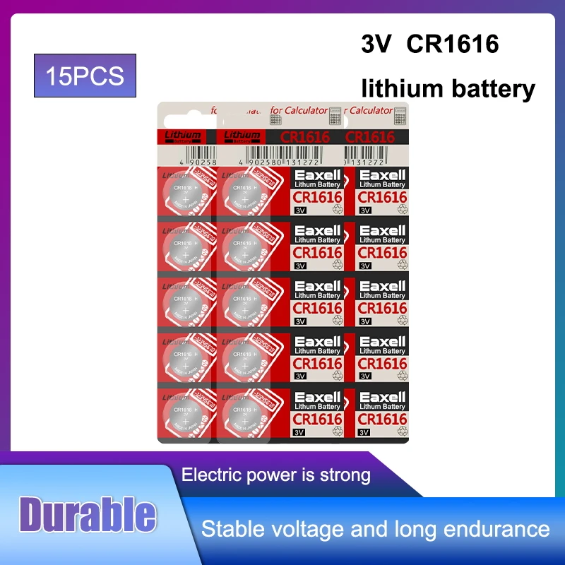 15 шт. часовые батарейки cr1616 DL1616 BR1616 ECR1616 5021LC L11 L28 KCR1616 3 в для Eaxell | Электроника