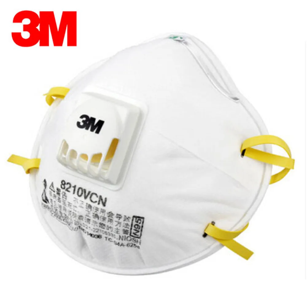 

3M 8210V Masks 10pcs/Lot Coolflow Valve Particles Respirator Mask PM2.5 Dust Mask N95 Respiratory Protection LT047