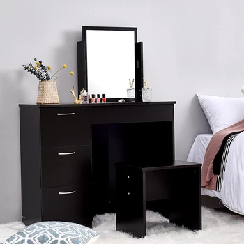 

Bedroom make up Table Computer Desk Office Workstation Laptop PC Table with 3 Drawer Cabinet / Dressing table