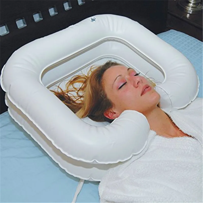 

Bed Nursing Care Inflatable Shampoo Made Shampoo Slot Bed Patient Convenient Double Layer Shampoo PVC Bath Tub