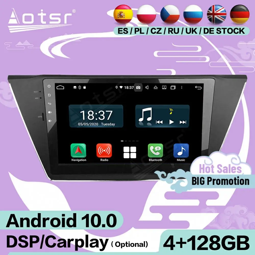 

128G Carplay экран Мультимедиа Стерео Android плеер для VW Touran 2015 2016 2017 GPS навигация аудио радио приемник головное устройство