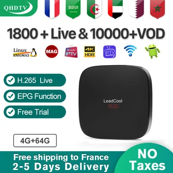 

IPTV Arabic France Germany Android 9.0 IPTV box Leadcool Plus 4K RK3318 1 Year QHDTV IPTV Subscription IPTV No app included