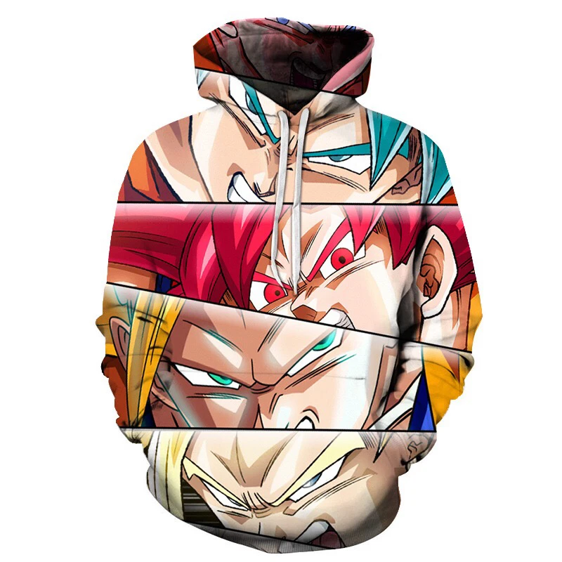 Новые аниме Dragon Ball Плюс Размер Толстовка для мужчин и женщин зимние пуловеры косплей 3D толстовки оверсайз Наруто 3D толстовки - Цвет: 10
