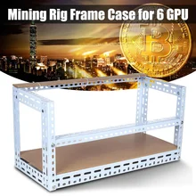 6 GPU открытая горная Шахтерская рамка криптомонета DIY Стекируемый Rig Биткоин BTC Чехол для 6 видеокарт GPU ETH BTC эфириума