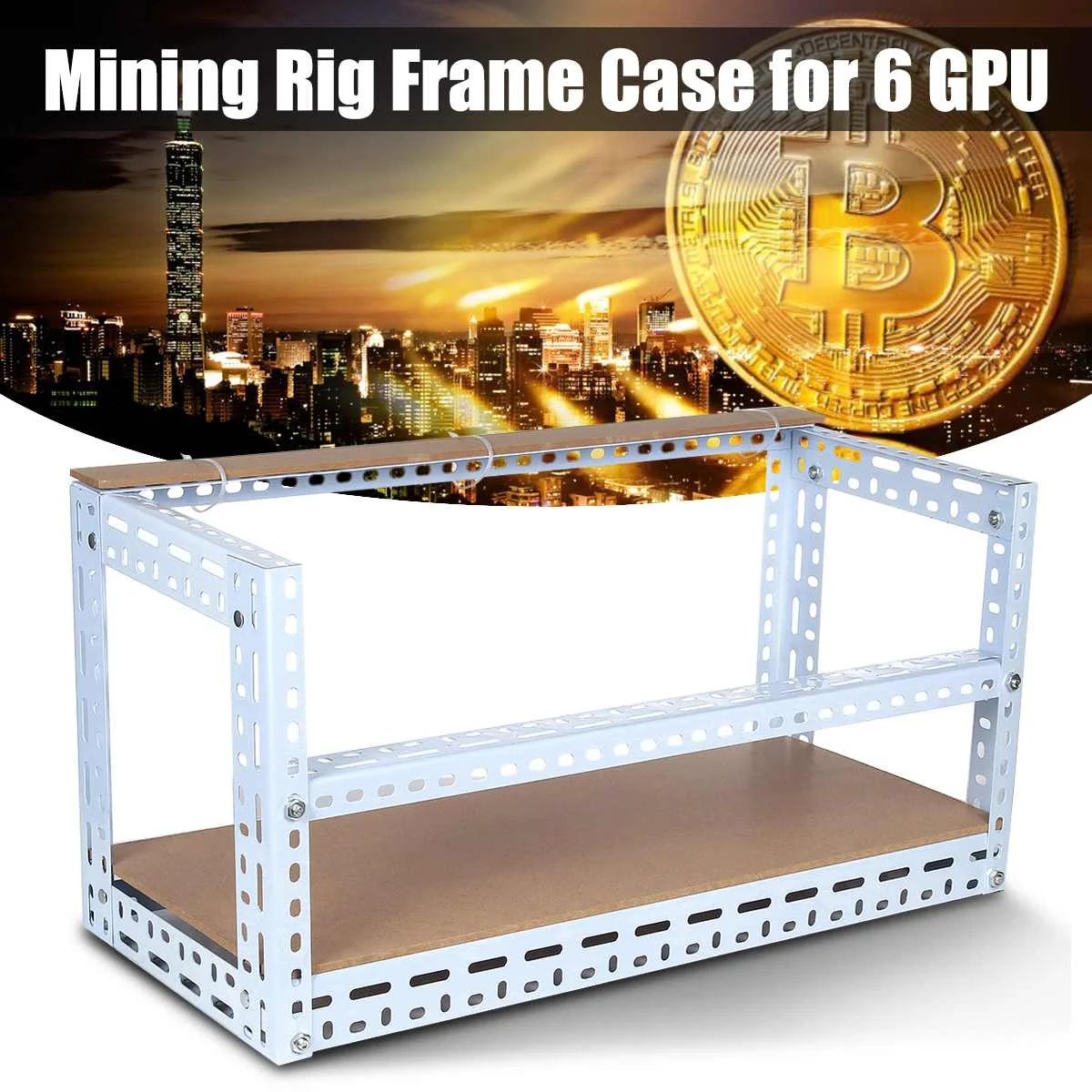 

6 GPU Open Air Mining Miner Frame Crypto Coin DIY Stackable Rig Bitcoin BTC Fame Case For 6 Graphics Card GPU ETH BTC Ethereum