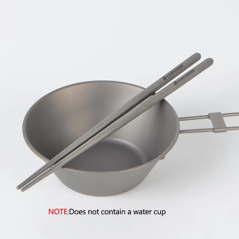 7mm Outdoor Camping Tableware Titanium Square Handle Chopsticks Traveling Hiking Accessory |