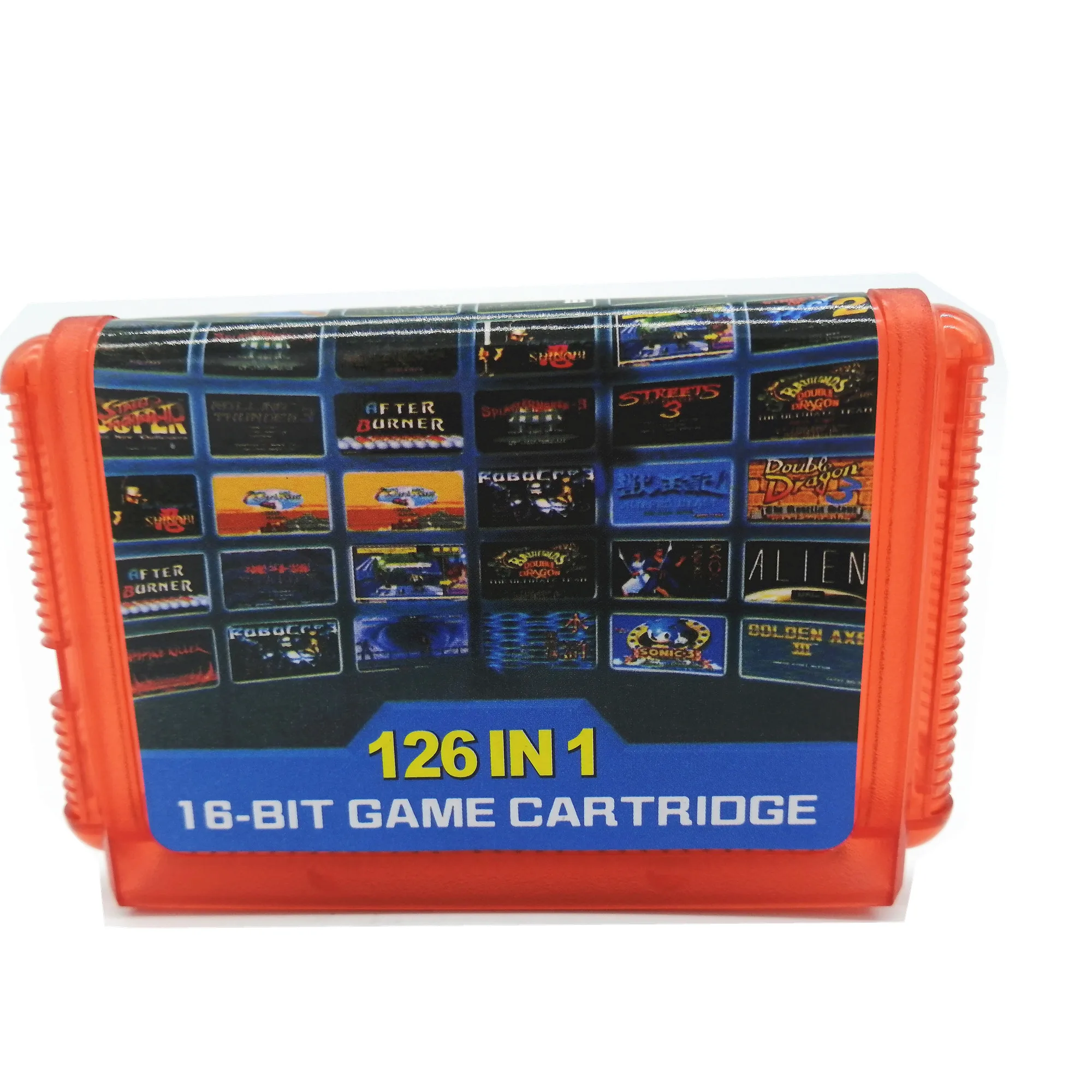 Красный 126 в 1 игровой картридж JP Shell Card 16 bit для оригинальной sega Megadrive, с Бэтменом и Робин Battle Mania Contra Sonic Shinobi - Цвет: Красный