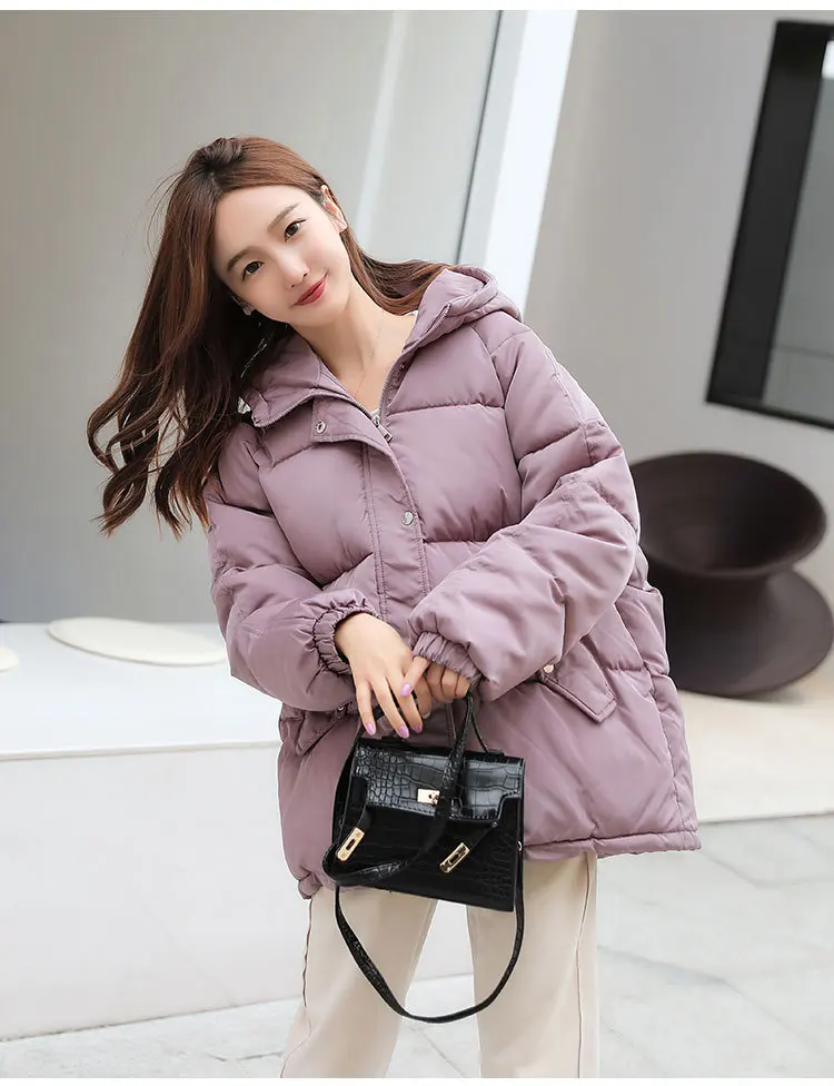 Winter women Parkas coat 2020 casual thicken warm hooded padded jackets Female solid colorful styled outwear snow jacket