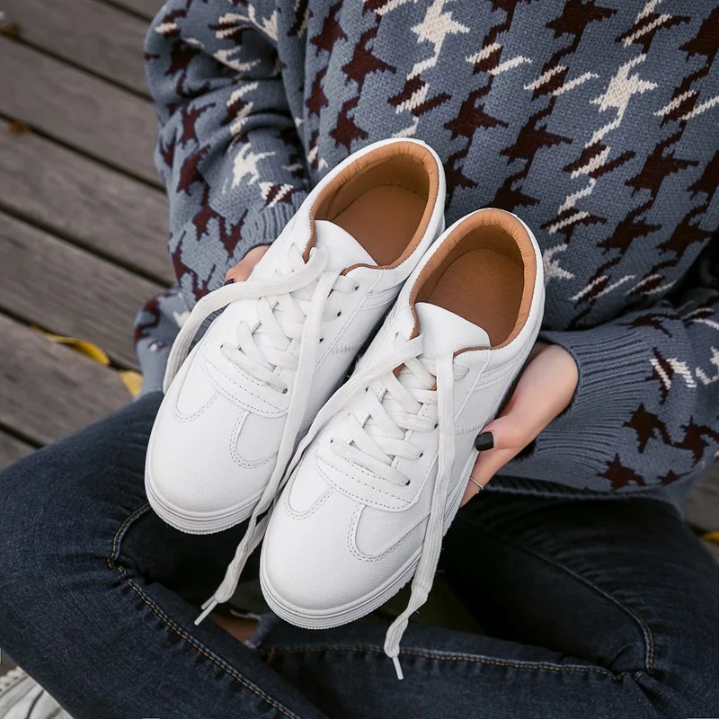 

White Shoes Women's 2018 Spring New Style Fashion Students Korean-style Versatile Shoes Platform Shoes Casual Shoes Street Snap
