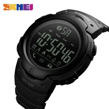 

SKMEI Fashion Smart Watch Men Calorie Alarm Clock Bluetooth Watches 5Bar Waterproof Smart Digital Watch Relogio Masculino 1301