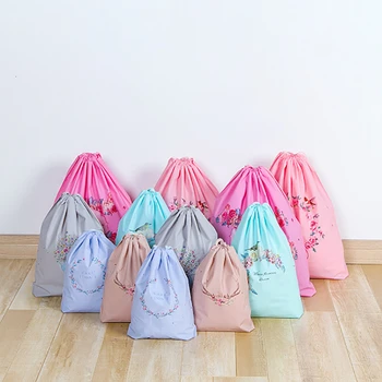

12 Pieces Girls Packing Organizer Storage For Travel Essential Shoes Drawstring Bag Cosmetics Suitcase Toilet Bags