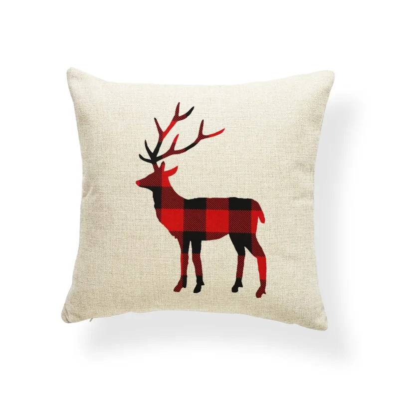 Merry Christmas Throw Pillow Buffalo Плед подушки с северными оленями чехол это праздник сезон полиэстер смесь домашний декор наволочки