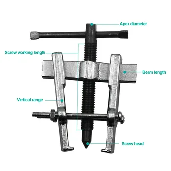 

Gear Bearing Separation Puller Professional Remover Practical Spiral Steel Forging Two Jaw Lifting Technology Removal Tool
