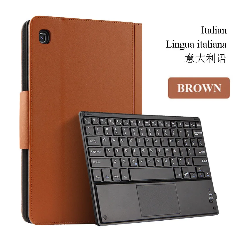 Для samsung Galaxy Tab S5e 10,5 чехол Беспроводной клавиатура из искусственной кожи чехол для samsung Tab S5e SM-T720 T725 многоязычный - Цвет: Italian Brown