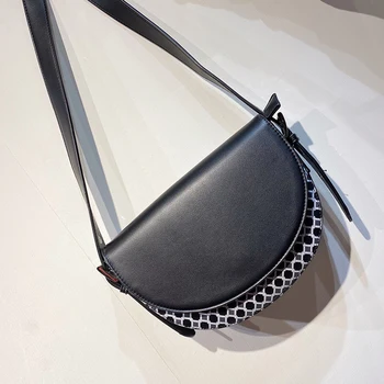

Babecoli Women Saddle Bag Vintage Crocodile Semicircle Bags High Quality Leather Shoulder Bags for Lady Handbags Trendy