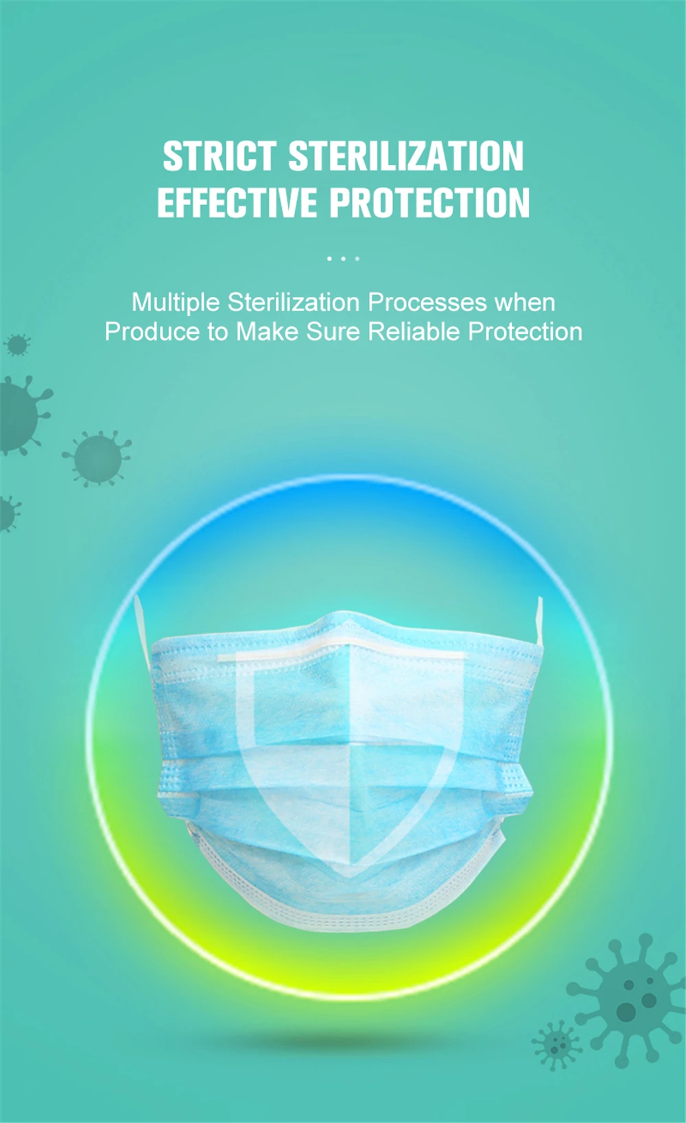 Anti Virus 3 Layer Disposable Mask 100 Pieces
