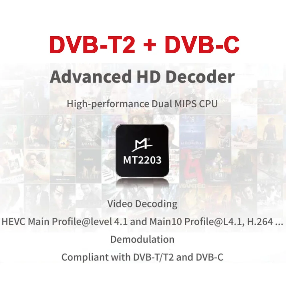 DVB T2 HEVC 265 TV Receiver Digital TV Tuner Decoder DVB-T2 H265 Full HD  Decoder DVB-T DVB-C Set Top Box  IPTV Megogo