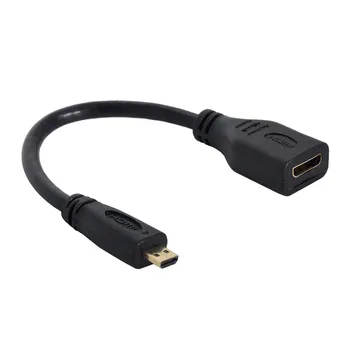 

10pcs/lot Cablecc D Type Micro HDMI 1.4 Male to Mini HDMI 1.4 Female C Type Extension Cable for Laptop PC HDTV 10cm