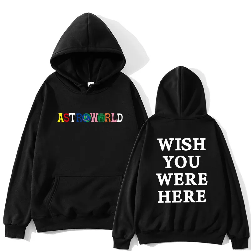 Трэвисс Скотт ASTROWORLD WISH YOU WAS HERE толстовки модные буквы ASTROWORLD Толстовка уличная Мужская Женская пуловер Толстовка