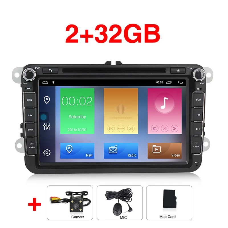 Android 9,1 " 2din автомобильный dvd Радио мультимедийный плеер для VW Volkswagen/PASSAT b6 b7/Golf 5 6/TOURAN/POLO/SHARAN gps навигация - Цвет: Car dvd camera