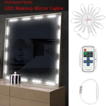 

Makeup Mirror 60LED Light Bulbs Lamp Kit Cosmetic Make Up Light Mirror Bulb Remote Control Adjustable Brightness Lights