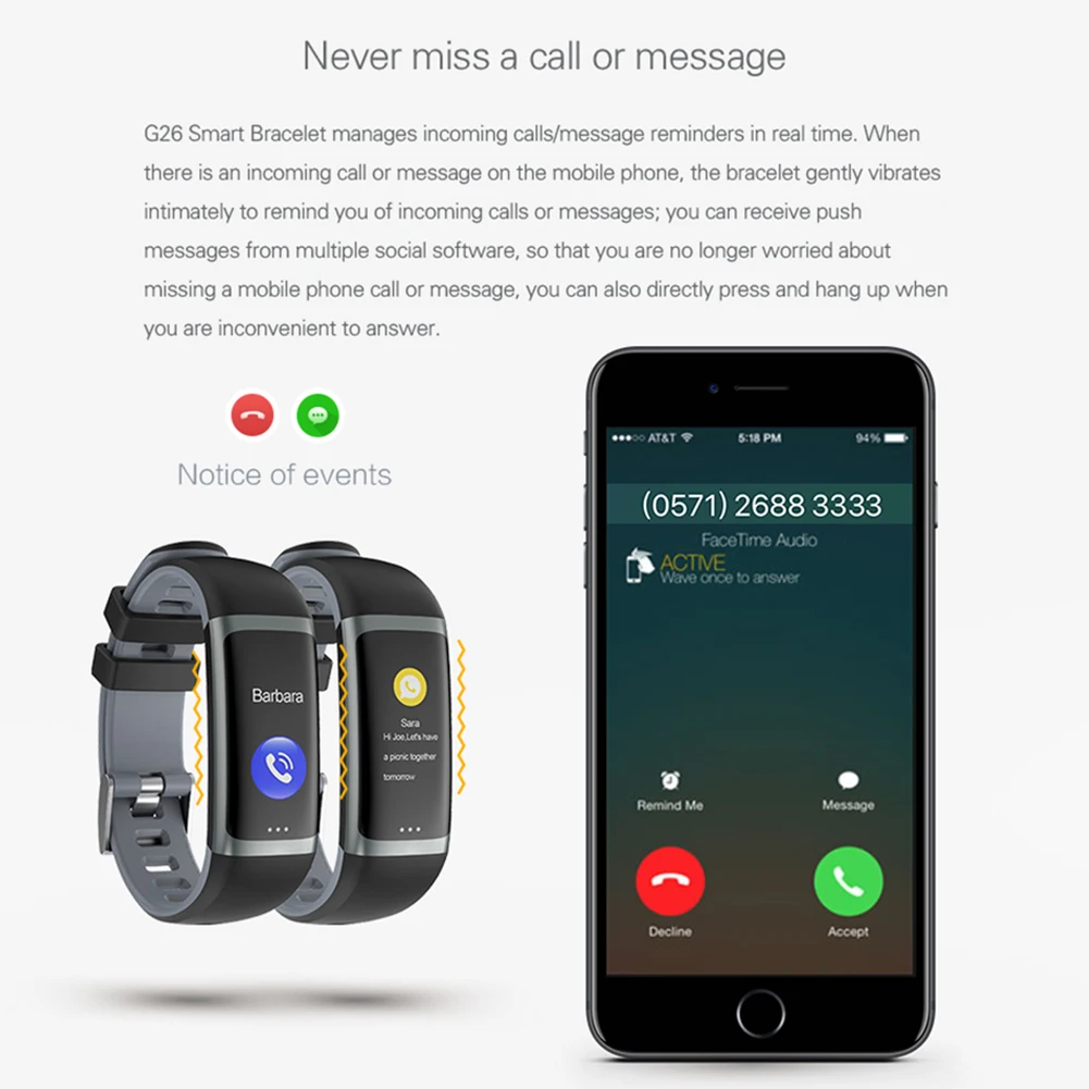 G26 цветной экран Смарт спортивные часы Android IOS Телефон Smartwatch монитор сердечного ритма функции кровяного давления для женщин мужчин малыш