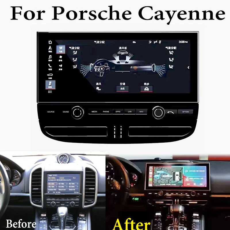 

Для Porsche Cayenne S Hybrid V6 958 92A Turbo 2010 ~ 2017 12,3 дюймов Автомобильный мультимедийный GPS WIFI Аудио CarPlay Радио Навигация