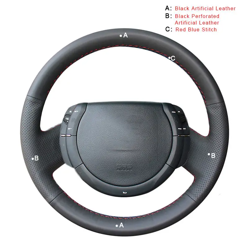 Авто оплетка на руле Крышка для Skoda Octavia Skoda Fabia 2013 DIY интерьер автомобильные аксессуары оплетка стиль - Название цвета: Artificial Leather