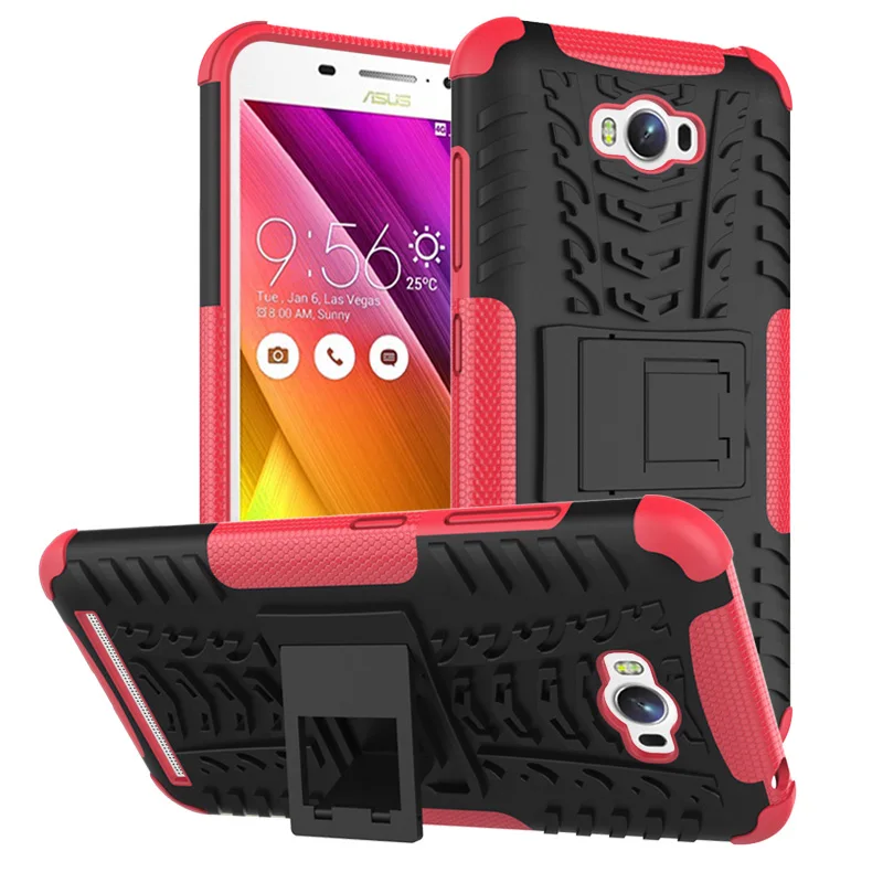 Розовый Shock Proof Armor Case Cover Phone Protection For ASUS ZenFone 5 lite 5Q Max Pro M1 Max M2 Max pro M2 - Цвет: Розовый