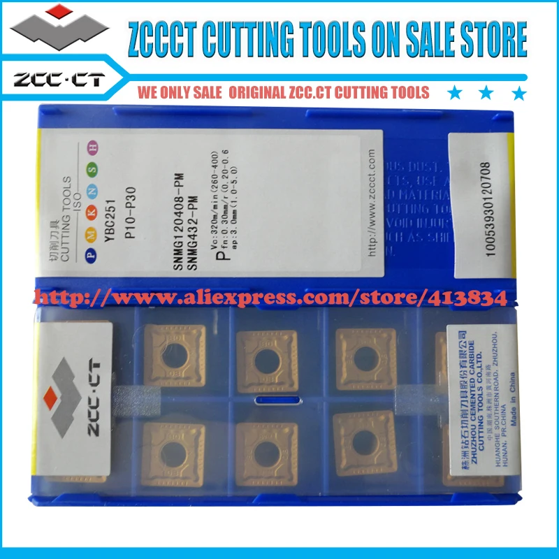 10Pcs SNMG120408 YBC251 SNMG432 ZCC.CT Original Carbide inserts For steel New 10Pcs SNMG120408 YBC251 SNMG432 ZCC.CT Original Carbide inserts For steel New