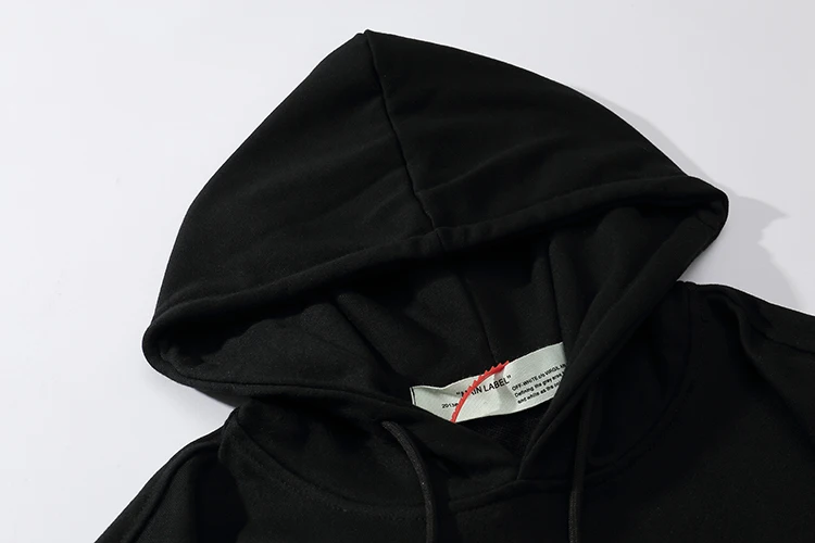 С принтом вампира 19ss Off-White OW для мужчин/женщин влюбленных Осень Зима Хлопок Мода Повседневная Свободная Толстовка с капюшоном куртка с капюшоном