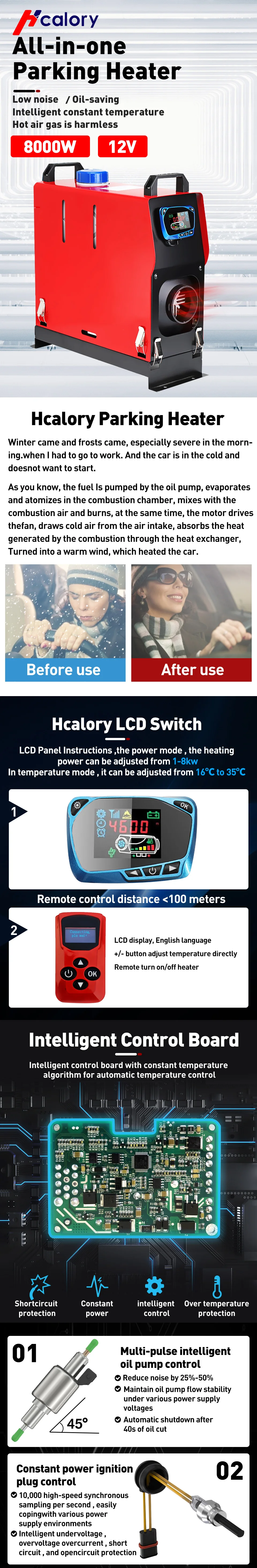 Haofy Air Diesel Heizung Fahrzeugheizung Set 12V Air Diesel Nachtheizung Diesel Airtronic 4 Loch LCD Luftheizung mit Fernbedienung Haofy Air Diesel Heizung Fahrzeugheizung Set 12V Air Diesel Nachtheizung Diesel Airtronic 4 Loch LCD Luftheizung mit Fernbedienung