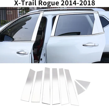 

for Nissan Rogue X-Trail X Trail XTrail T32 2014-2020 Stainless Steel Door Window Silver Pillar Posts Cover Trim(8Pcs)