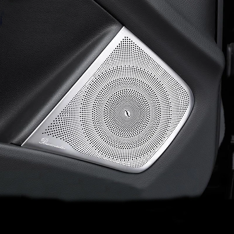 

4Pcs Stainless Steel Door Audio Stereo Speaker Cover Trim Frame For Mercedes Benz A GLA CLA Class W176 X156 C117 W117 Coupe