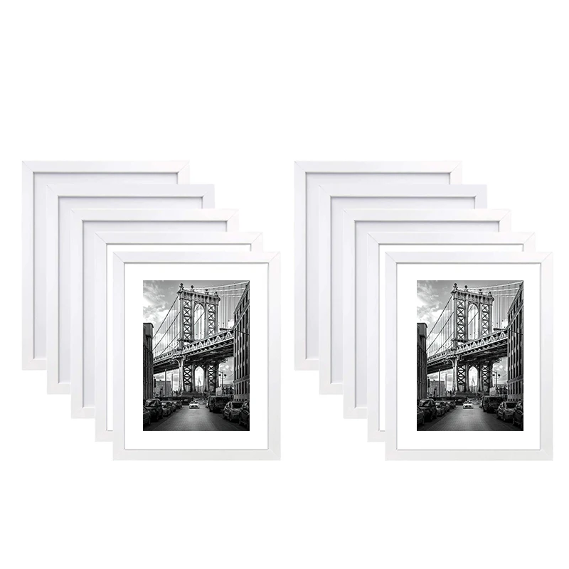 

10 Pc wood photo frame White poster frames For office desktop Wall art Certificate exhibit Home Decor canvas painting frame