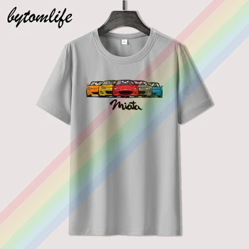 

Generations Mazda Mx5 T-Shirt Men's Summer Black 100% Cotton Short Sleeves O-Neck Tee Shirts Tops Tee Unisex