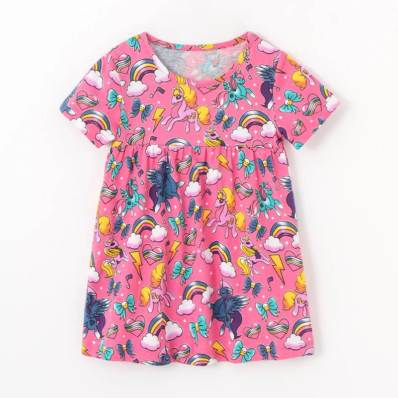 Little maven Dress Летнее платье для девочек без рукавов для новой детской детской одежды Хлопковое платье с цветочным принтом для девочек Свадебные платья - Цвет: S0560 same picture