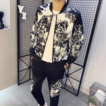 

Tracksuit Men Moda Hombre Ropa De Hombre Ropa Hombre 2020 Men's Set Spring Man Sport 2 Piece Sets Jacket Pants Chandal Hombre