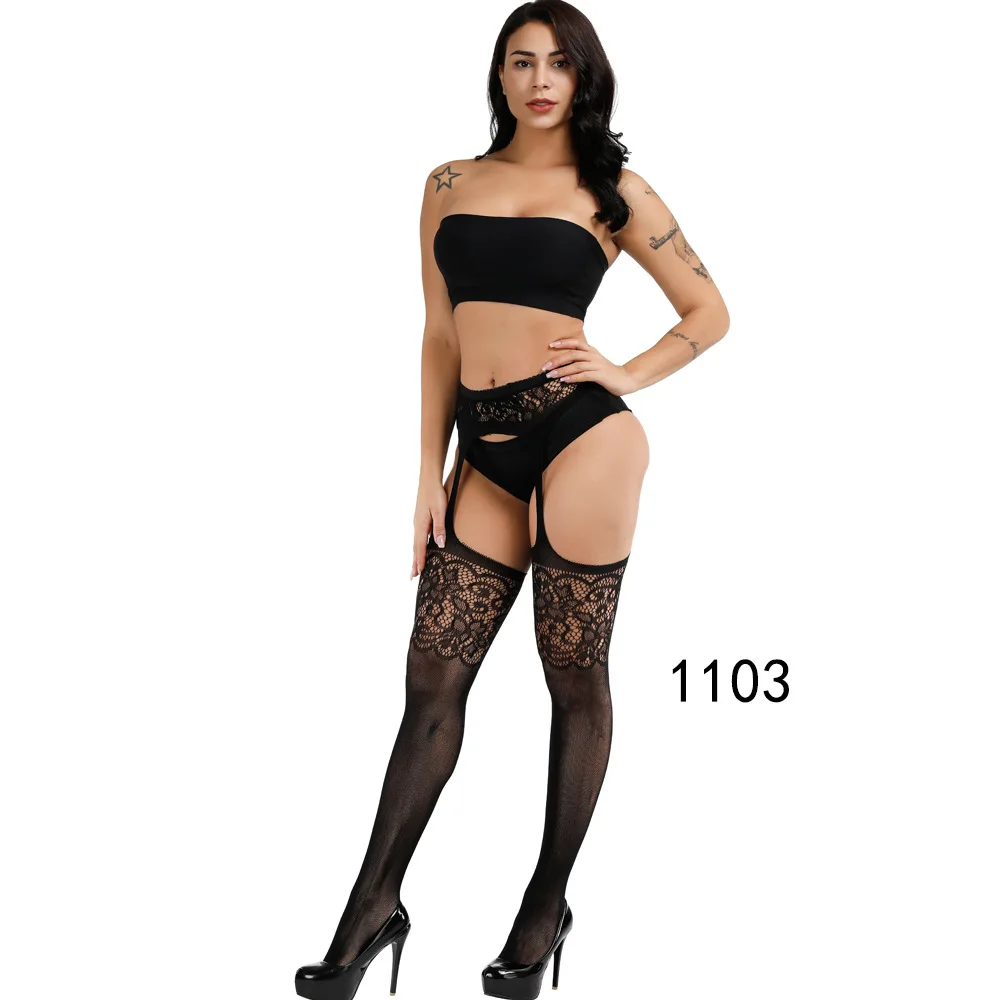 New Arrival Solid Stockings Women Sexy Thigh High Fishnet Nylon Long Socks Sex Belt Standard Over Knee Socks Sexy Lingerie