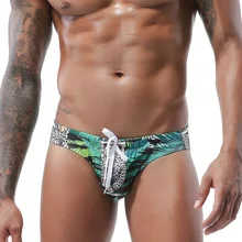 Мужская одежда для плавания с цветочным леопардовым принтом, трусы с низкой талией, мужские спортивные трусы, сексуальные трусы, Мужская одежда для плавания, Шорты для плавания