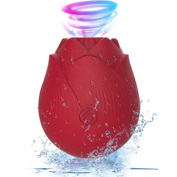 Rose Flower Vibrator Vagina Sucking Powerful Breast Sucker Oral Licking G-Spot Massage Clitoris Stimulation Sex Toys for Women 2