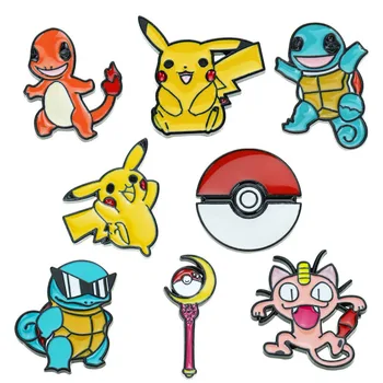 

Super Monster Go Pikachu Pokemon Pokeball Brooch and Enamel Pin