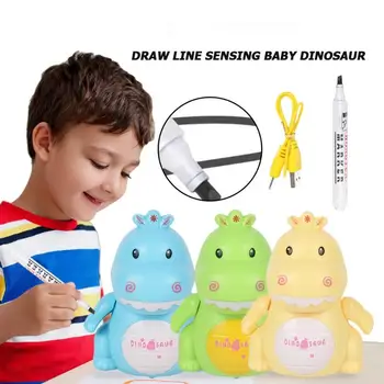 

Line Drawing Induction Small Dinosaur USB Charging Automatic Induction Road Recognition Marking and Pen Car New Strange Toy