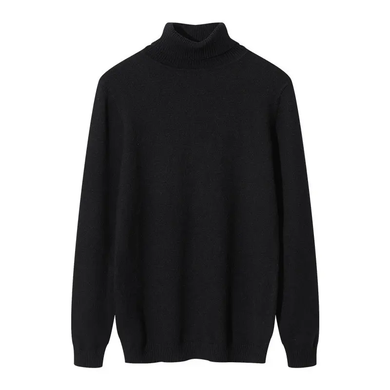 Large size men's autumn and winter sweater high collar plus fertilizer to increase warm clothing |