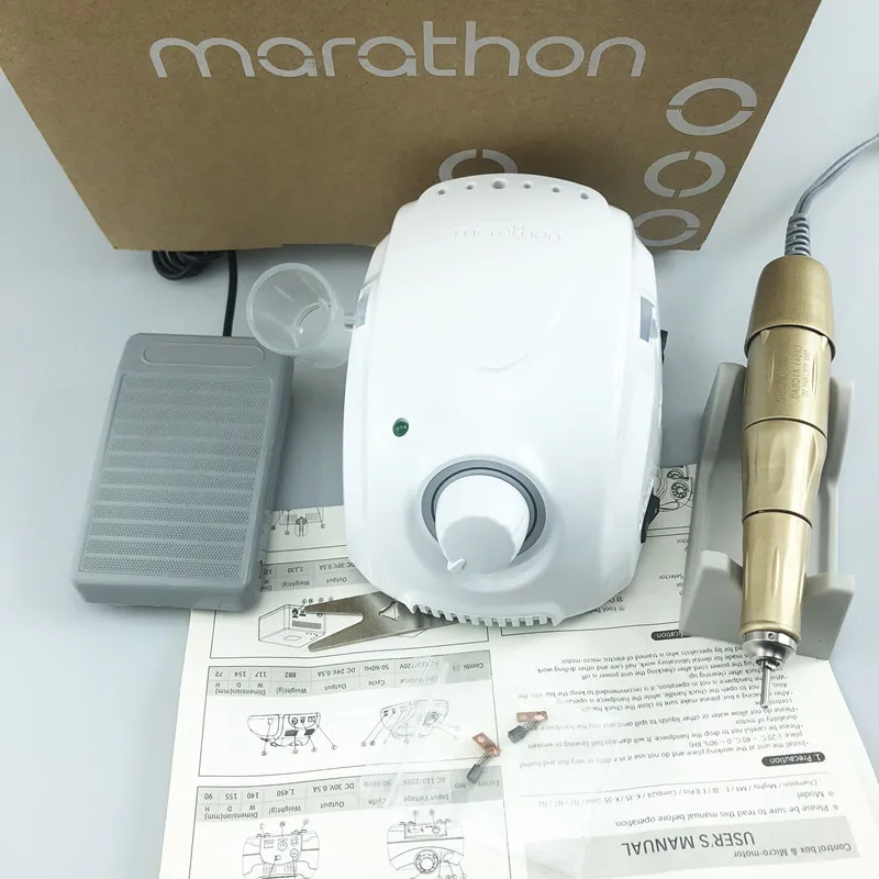 MARATHON-Champion 3 PRO 105L ручка 45000 об/мин Электрическая дрель для ногтей сильный 210 микро мотор шлифовальный станок для ногтей Инструменты