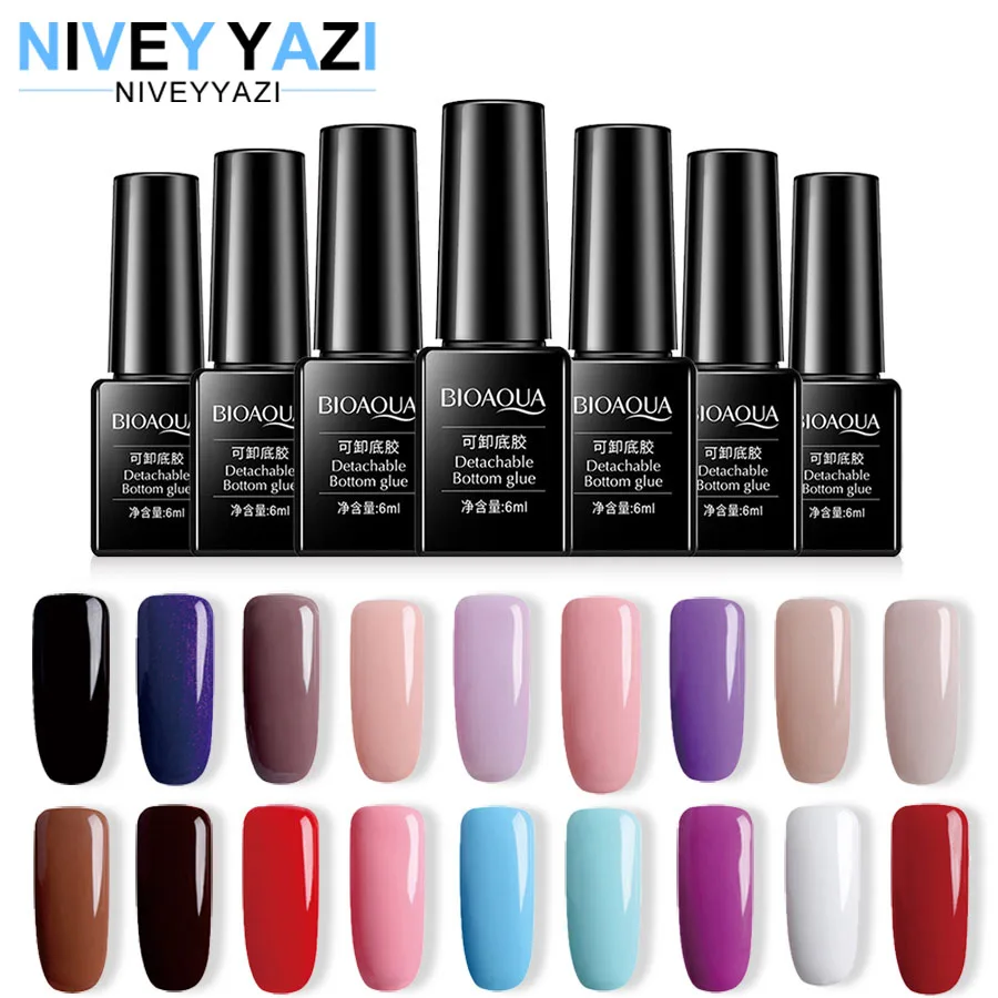 

NIVEY YAZI Design Nail Art Nail Gel Varnish Hybrid Polish For Nail Sock Off Cuticle Oil UV Gel Polish Set Top Base Coat Primer