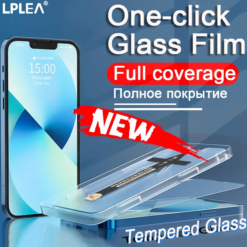 Закаленное стекло для iPhone 12 13 Pro Max Mini X XS XR полное покрытие защита экрана