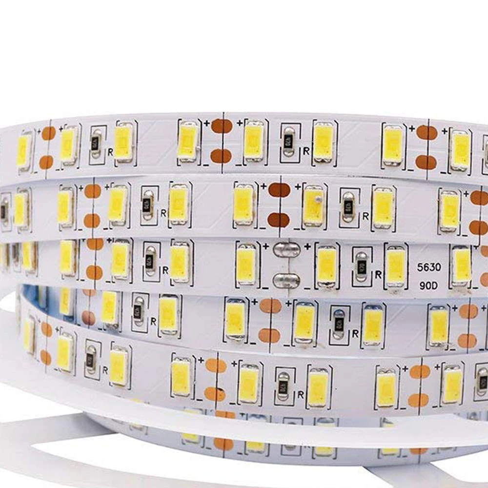 

Super Bright 120leds/m SMD 5730 5m led strip 5630 Flexible light 5M 600 LED tape 12V waterproof Led Ribbon Christmas lamp white