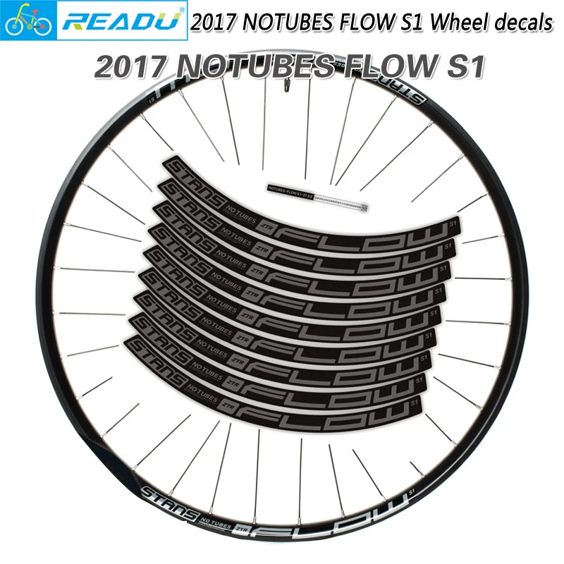 NOTUBES FLOW S1 наклейки на колеса, Велосипедные обода, decoyator наклейки на велосипед, Набор наклеек на колеса